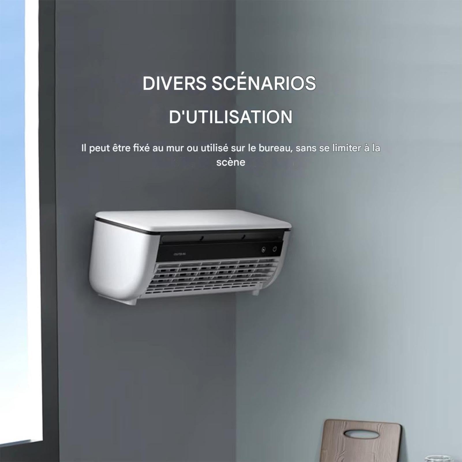 Ventilador genérico con aire acondicionado | Ventilador portátil acondicionador | Dispositivo de ventilación con función cargador inalámbrico para uso interior exterior casa viaje