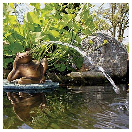 Aquascape Lazy Frog on Lily Pad Spitter Fountain for Ponds and Water Gardens | 78311