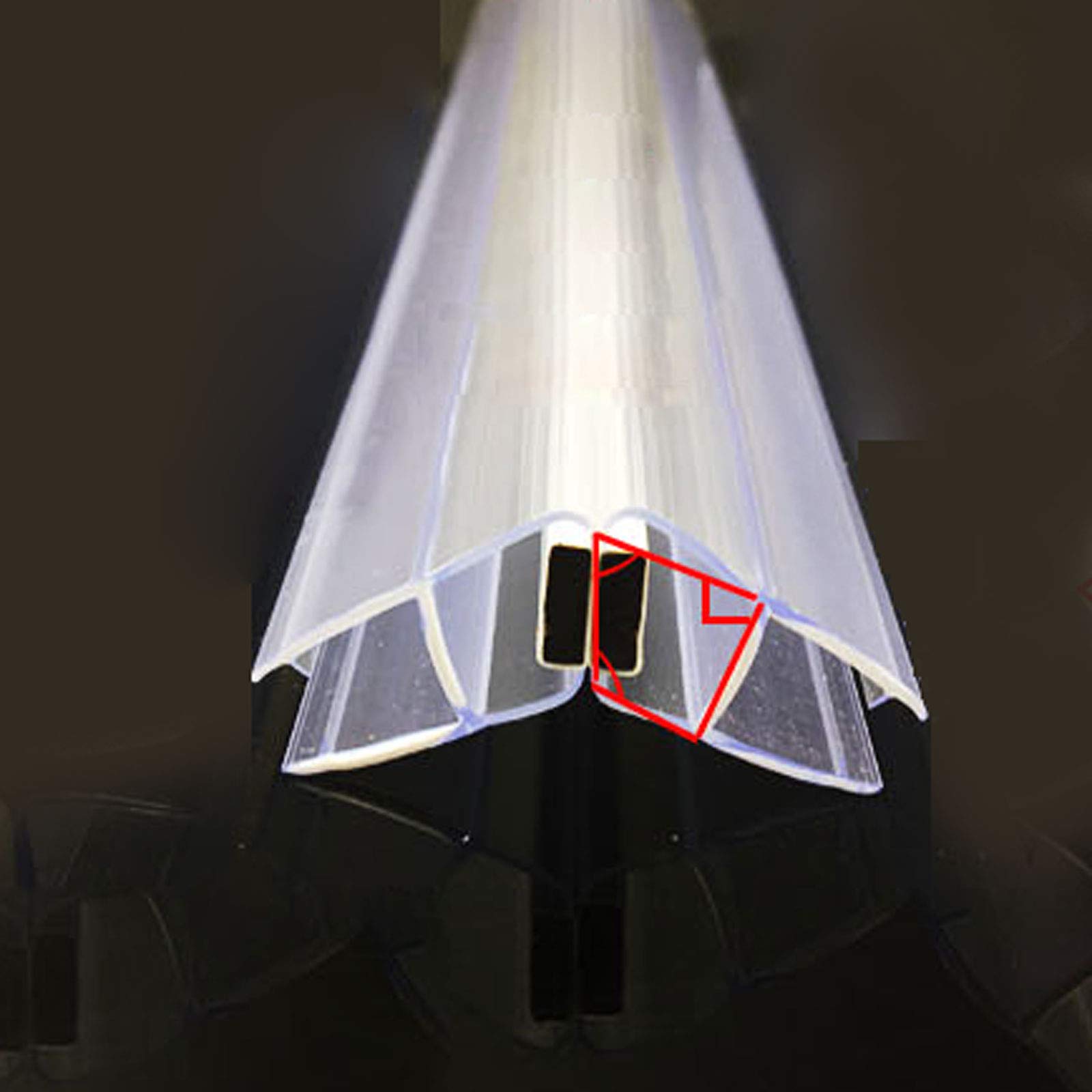 Buy 4m Crystal SuperClear Rubber Bath Shower Screen Seal For 612mm