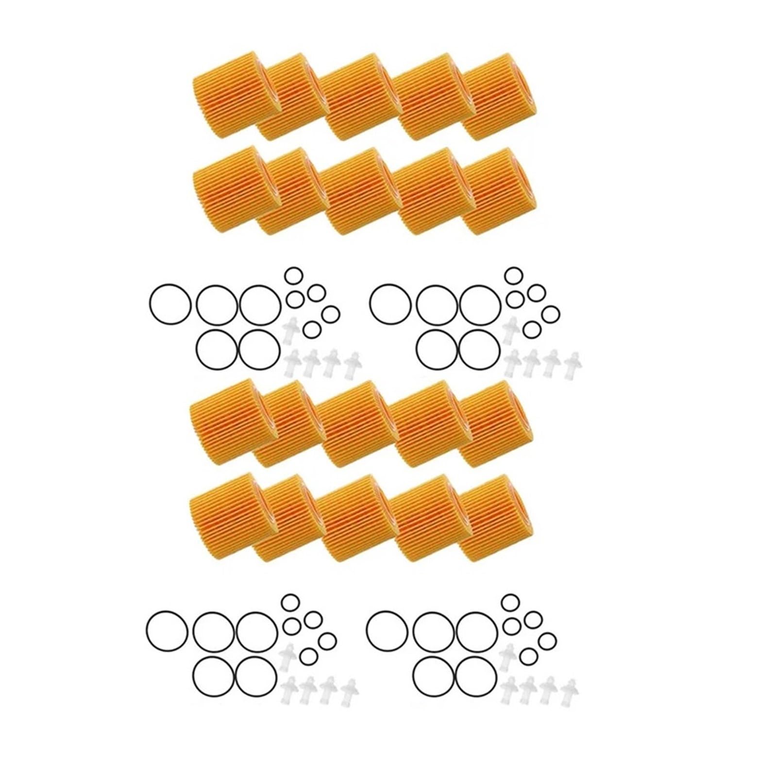 Filtro Olio Set 20 pezzi di elementi del filtro dell'olio motore adatti per Toyota C-HR 2.0L Pontiac Vibe per Corolla Prius 1.8L 04152YZZA6 04152-37010