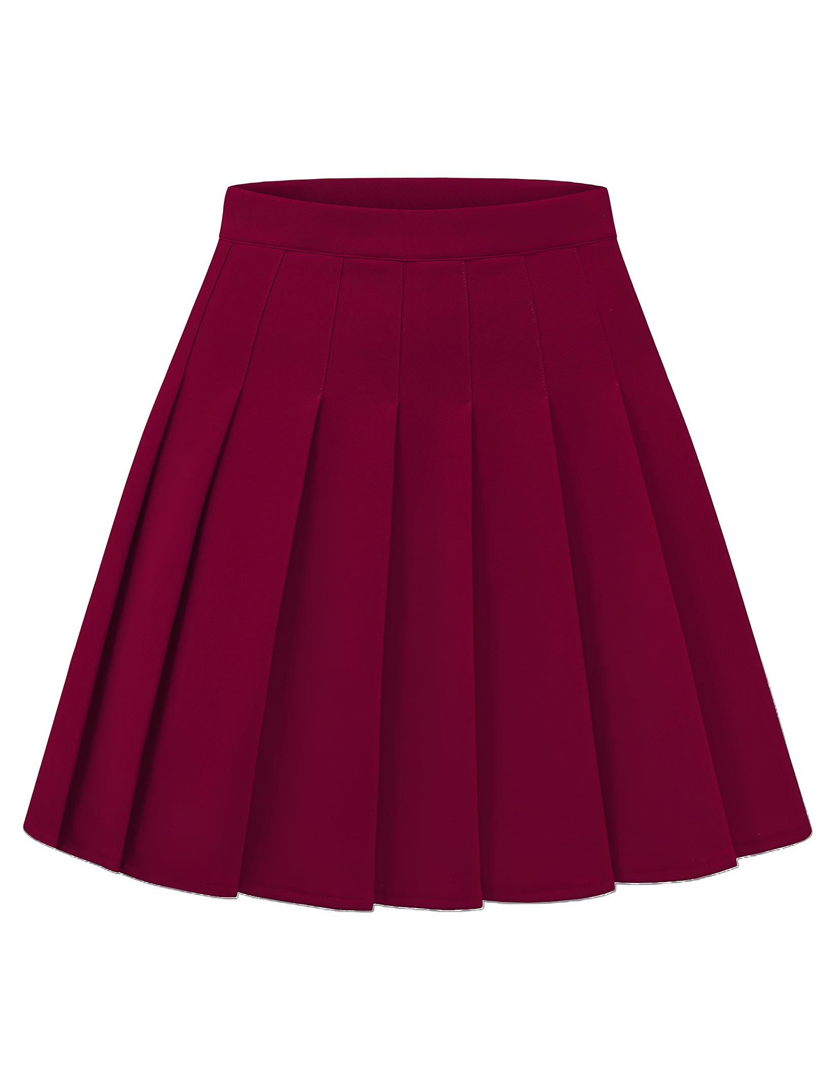 Shestellar Women's High-Waisted Pleated A-Line Mini Tennis Skater Skirt