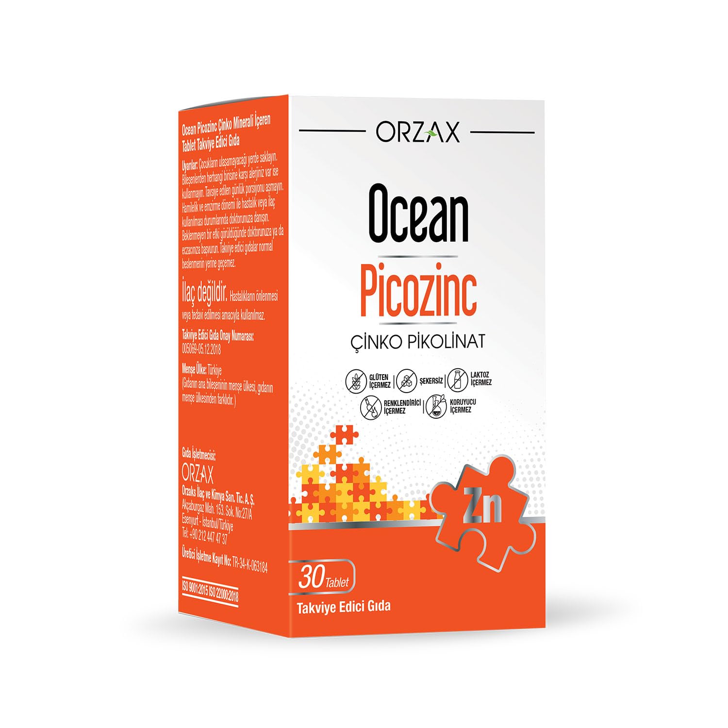 Immunol Orzax Ocean Picozinc Takviye Edici Gıda 30 Kapsül