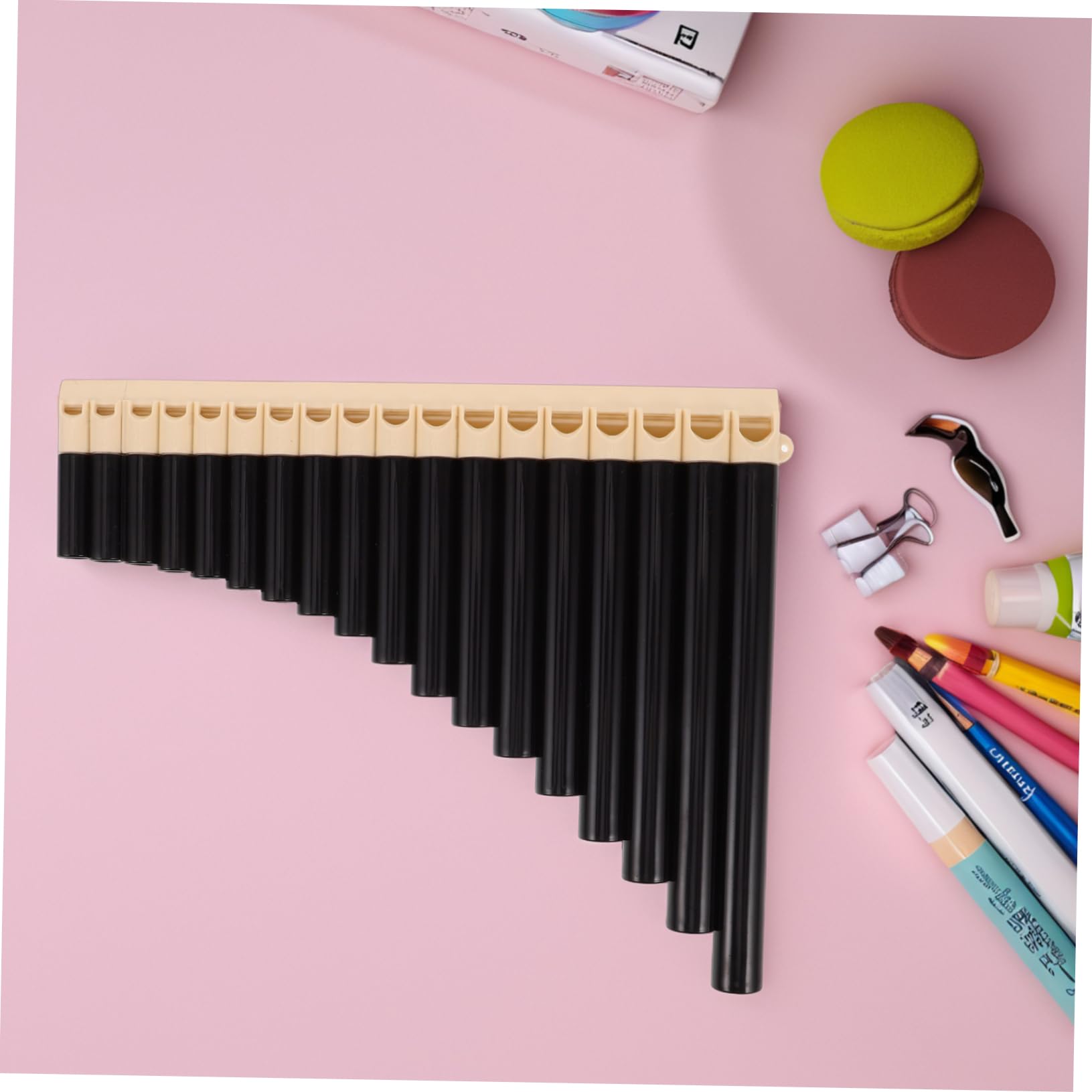 Panflöte Traditionell Zum Lernen Und Üben Für Anfänger Schüler Tragbar Als Musical Instrument Mit Mundstück Aus Plastik Als Pfeife Für Schulaufführungen Und Musikinstrumente