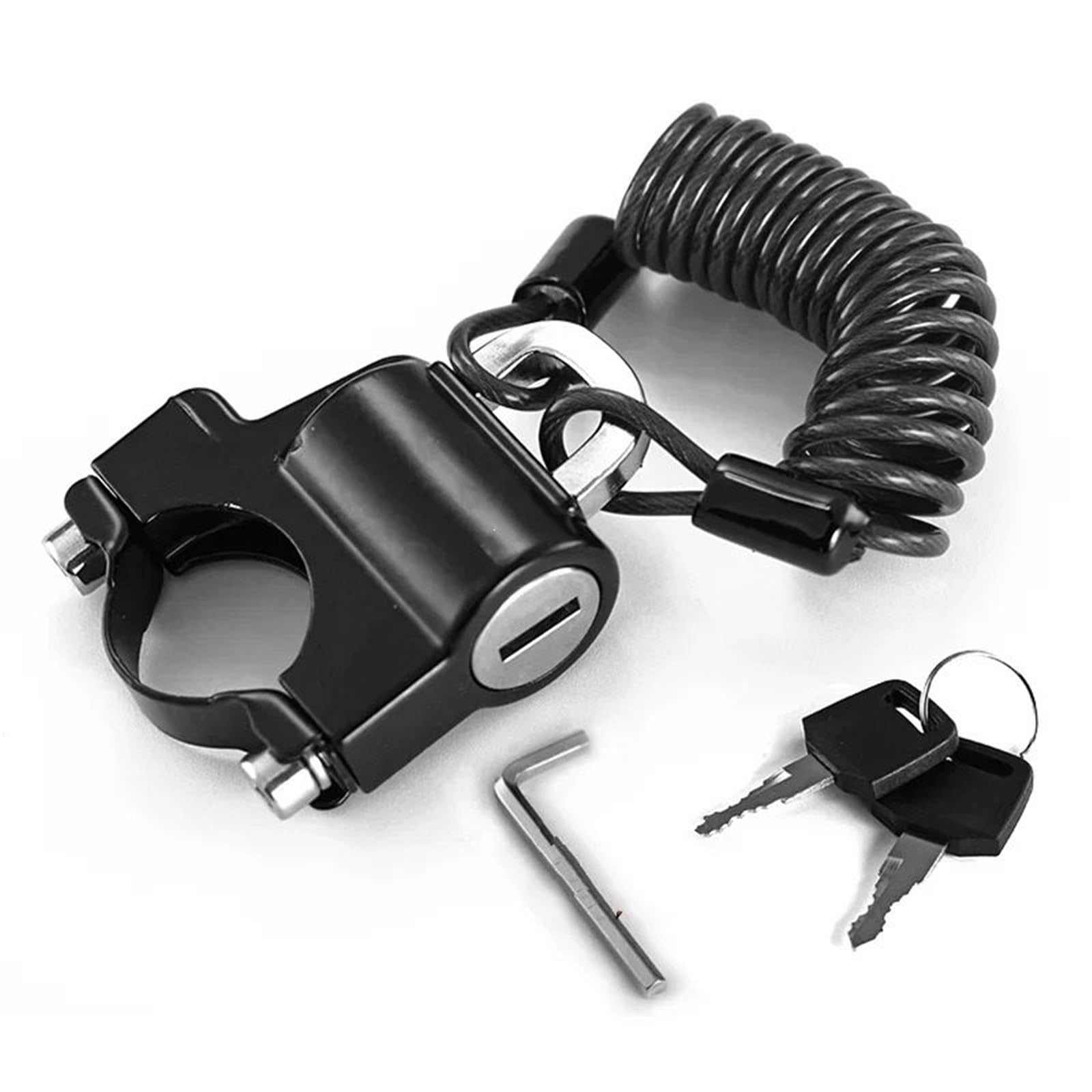 Motorcycle Handlebar Lock Fit for Ducati Universal Motorcycle Helmet Lock Handlebar Fixed Anti-Theft with Keys Motorbike Lock Security