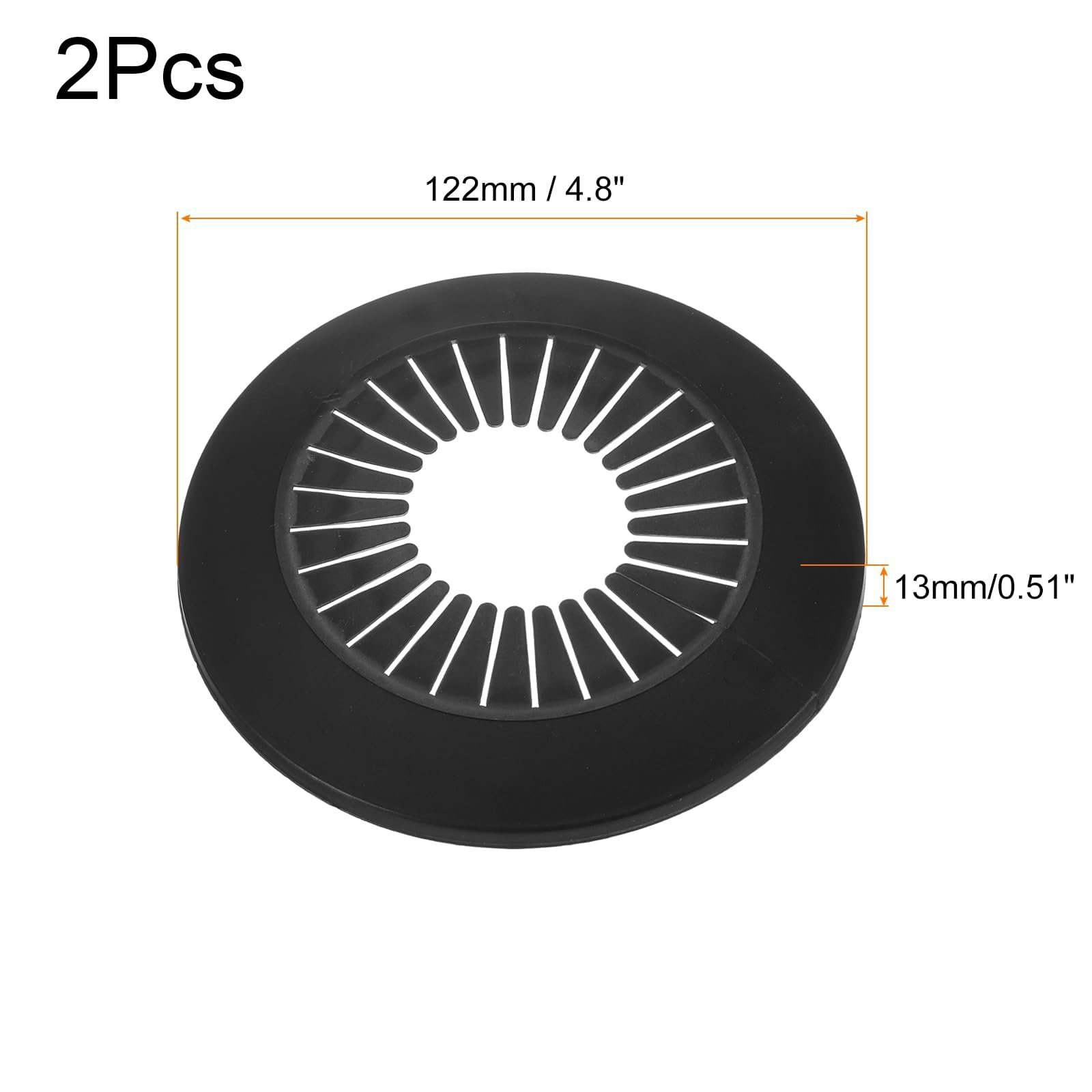 TOP-VIGOR 2pcs 50mm-78mm Pipe Cover Decoration, PP Plastic Escutcheon Pipe Collar for Water Pipe Drain Line - Image 2
