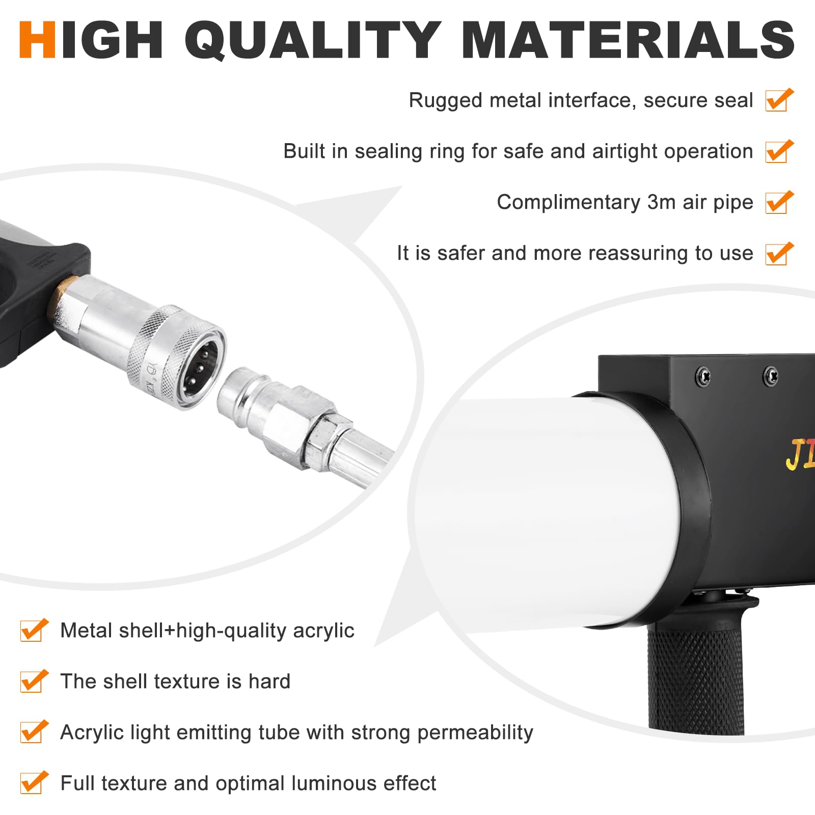 JIAWANSHUN LED CO2 Jet Machine, RGB CO2 Handheld Blaster, CO2 Cryo Cannon Gun, Handheld CO2 Fog Gun for Wedding, Halloween, Party Night Club DJ and Stage Effect