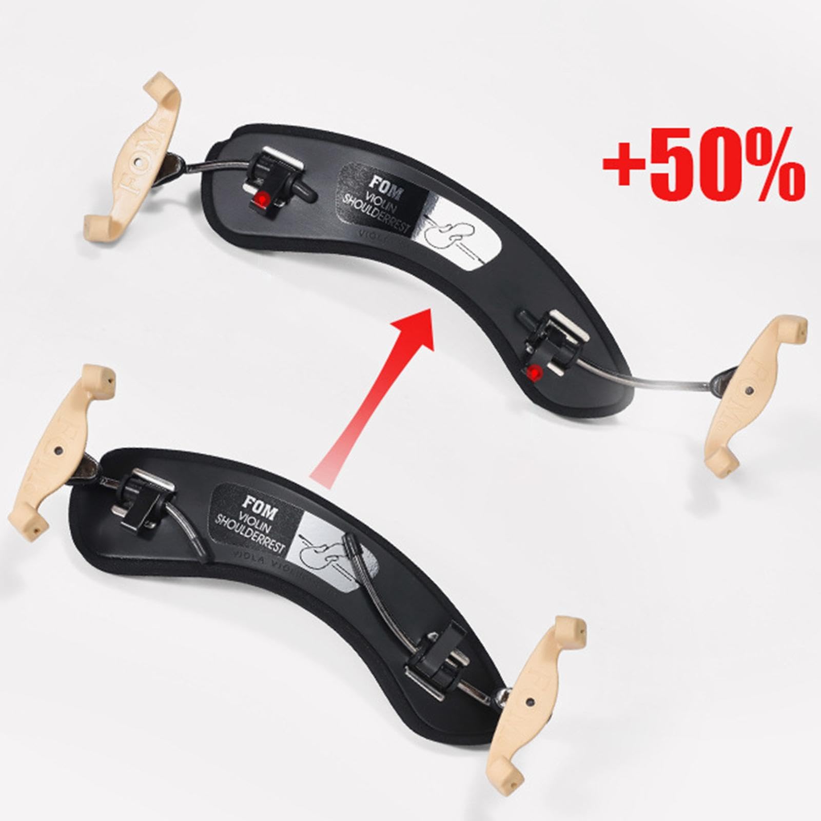 Reposapiés para violín con patas ajustables de aleación de aluminio, fácil de usar, cómodo, piezas para violín, soporte de hombro para presentaciones, 15cm