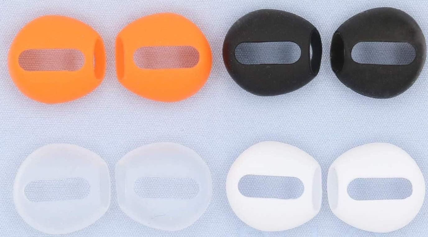JNSA [Fit in The Case] Ear Tips Covers Gels Buds Compatible with AirPods 1/2, 4 Color 4 Pairs Set, Super Thin Soft Silicone, Support Charge with Tips on, AirPods Tip 4c