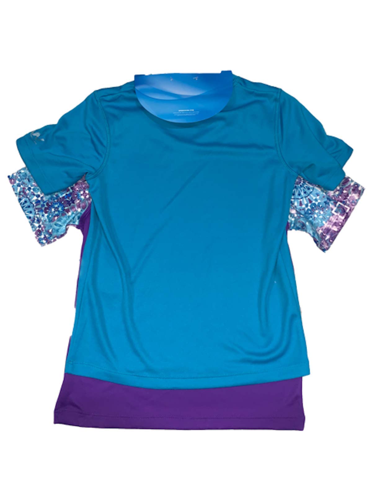 Speedo Girl's Rash Swim Tee Set of 2 (Speedo Purple, X-Large)