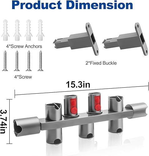 Miniatura 2 de Coodss Soporte para estación de acoplamiento, organizador de accesorios de montaje en pared, compatible con aspiradora inalámbrica Dyson V7 V8 V10