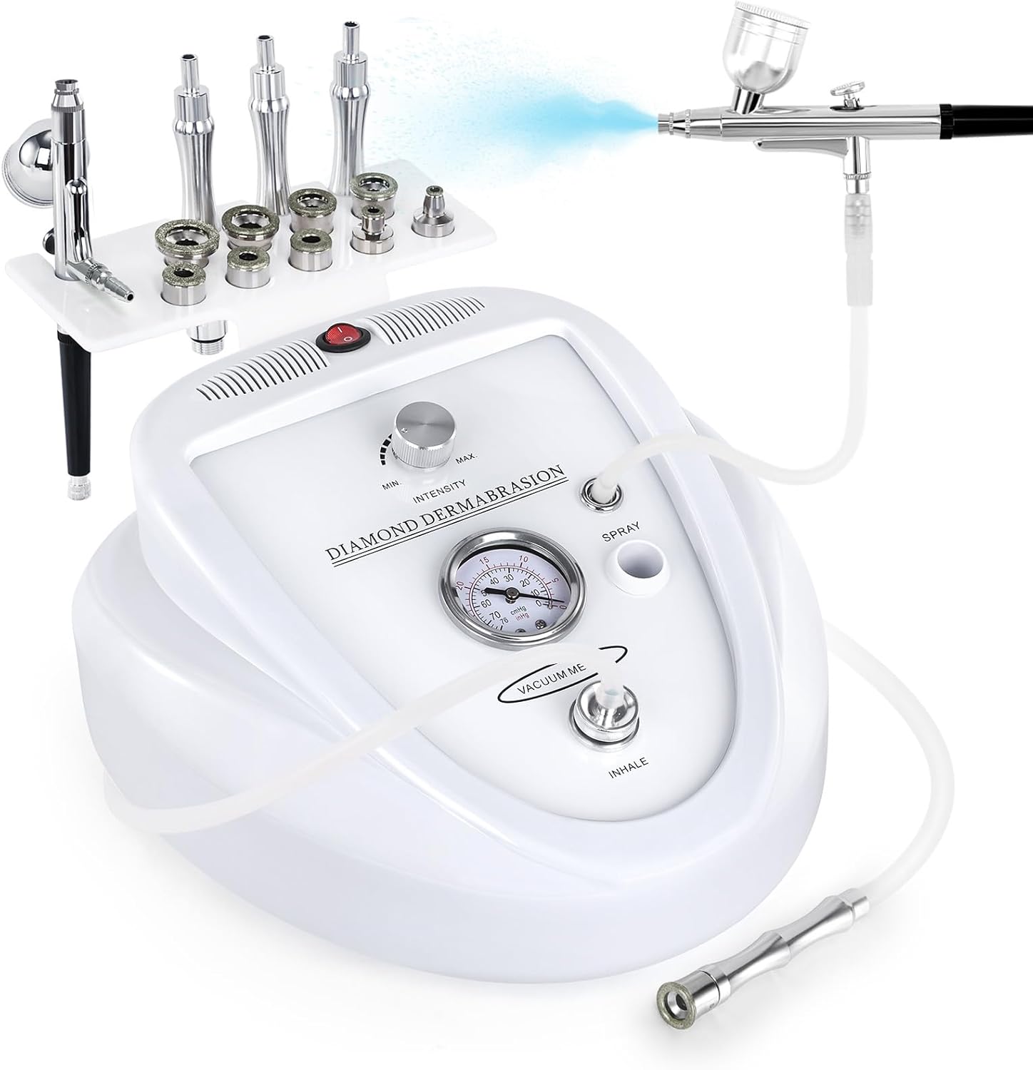 Upgraded 2 IN1 Diamond Microdermabrasion Machine, Beauty Star Professional Diamond Dermabrasion Facial Devices System at Home, Face Pore Cleansing Tool(65-68cmHg Vcuum Suction)