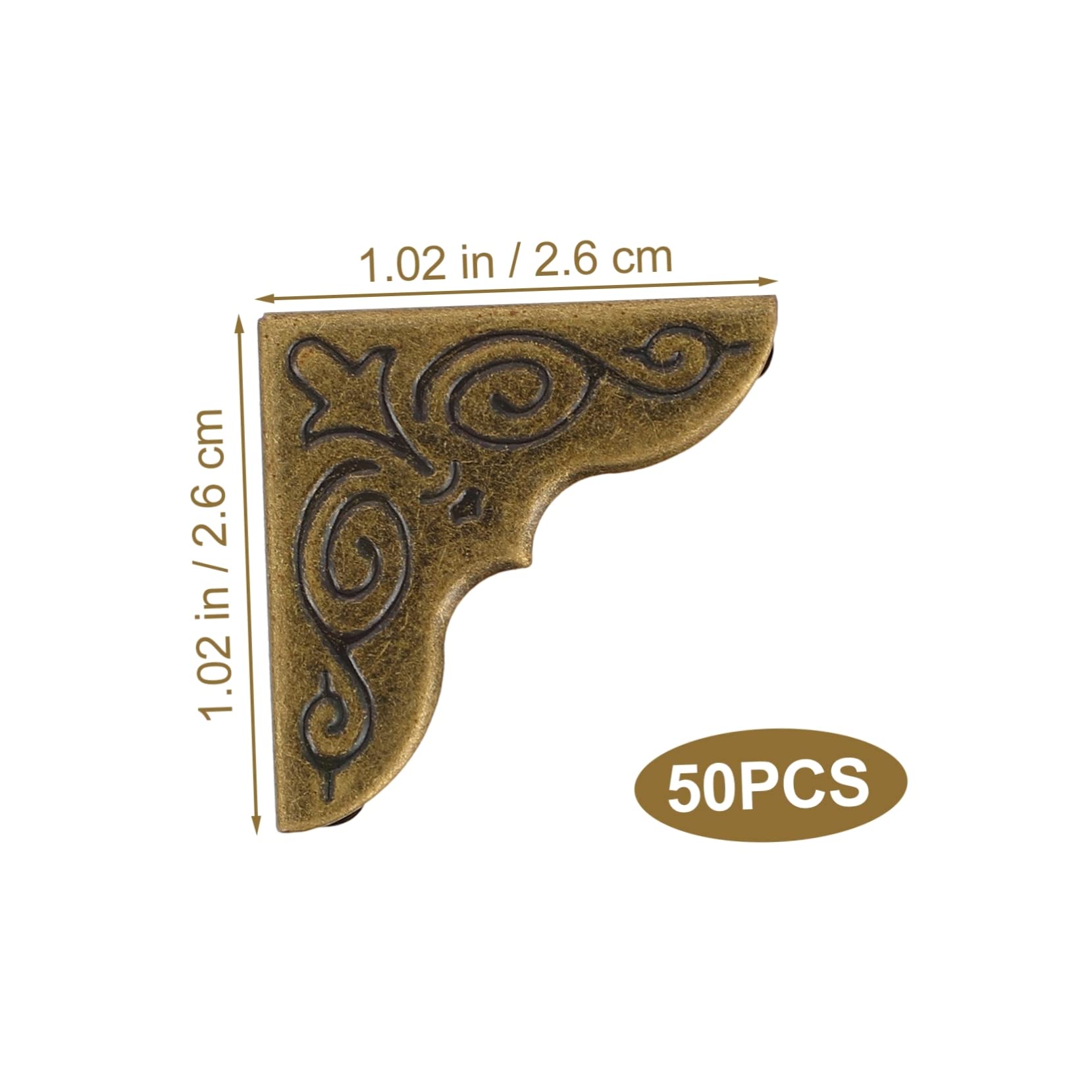 OSALADI Book Corner Protector for Albums 50pcs Blue Scrapbook Corners Retro Antiqued Design