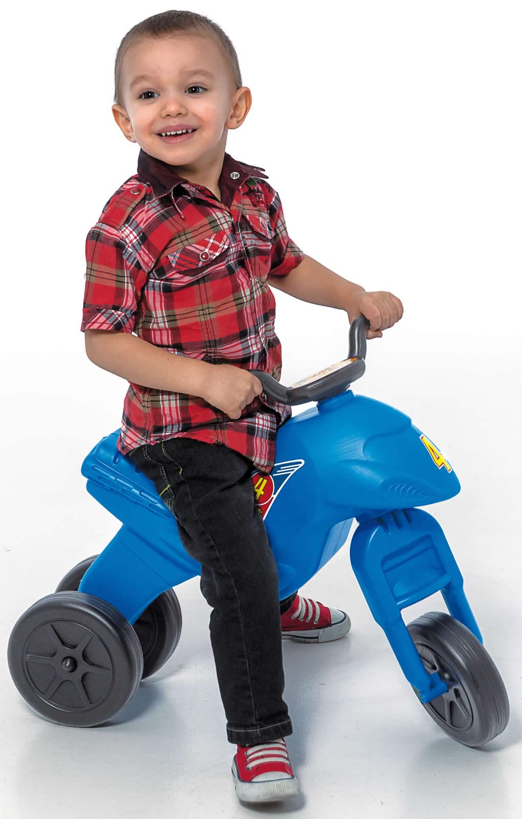 Rutscher Motorrad Fahrzeug 4 Maxi Kinder Laufrad Lauflernrad blau