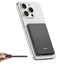 Dbasne Power Bank Magnetico, PD QC 3.0 Caricatore Portatile Wireless Ultrasottile 5000mAh, 20w Ricarica Rapida Batteria Esterna con e cavo di ricarica USB-C per iPhone 16, 15, 14, 13 Pro, Plus(Nero)