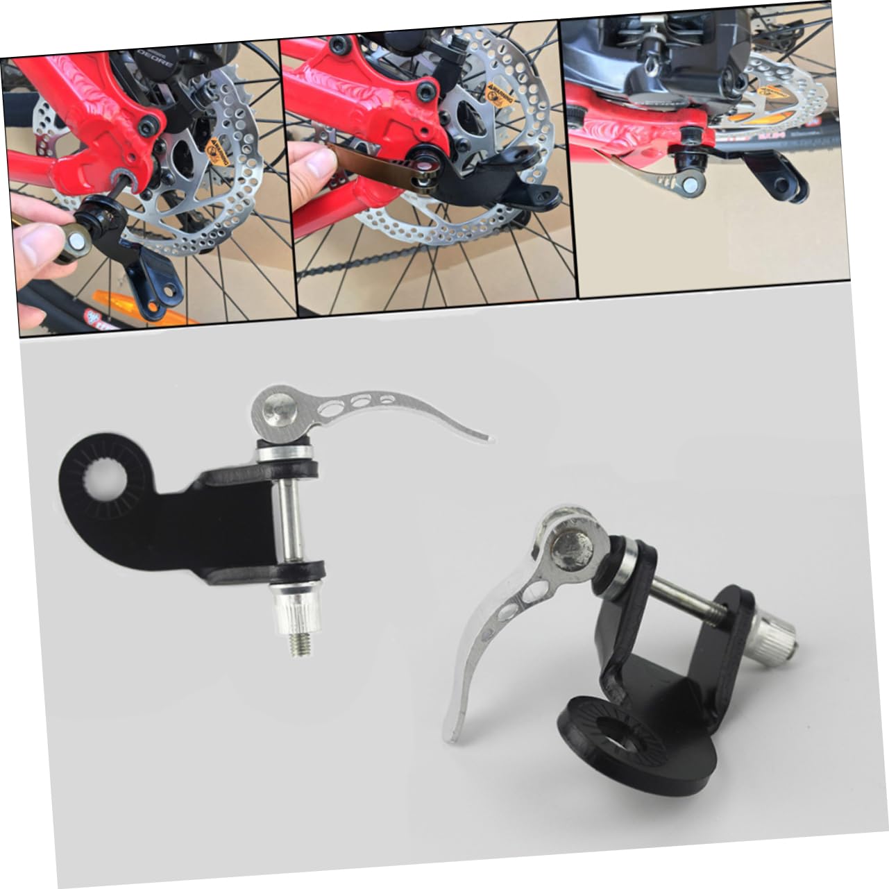 Yardwe 2pcs Quick Release Rod Bike Trailer Connector Steel Linker for Trailer Hitch Bike Rack Random Style