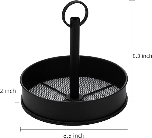 Miniatura 2 de AVLA Paquete de 2 cajas de acero para condimentos, soporte para salsa de condimentos resistente al óxido, cesta de almacenamiento de metal con asa