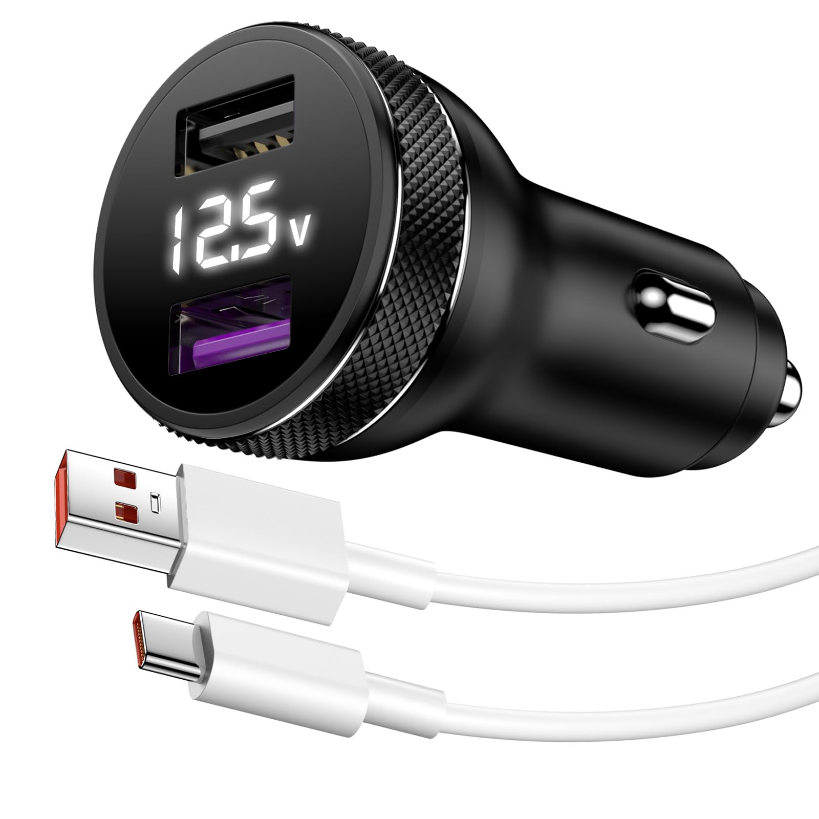 Amazon.co.jp: ASKUBSKU カーチャージャー 1M USB Type-Cケーブル付き 