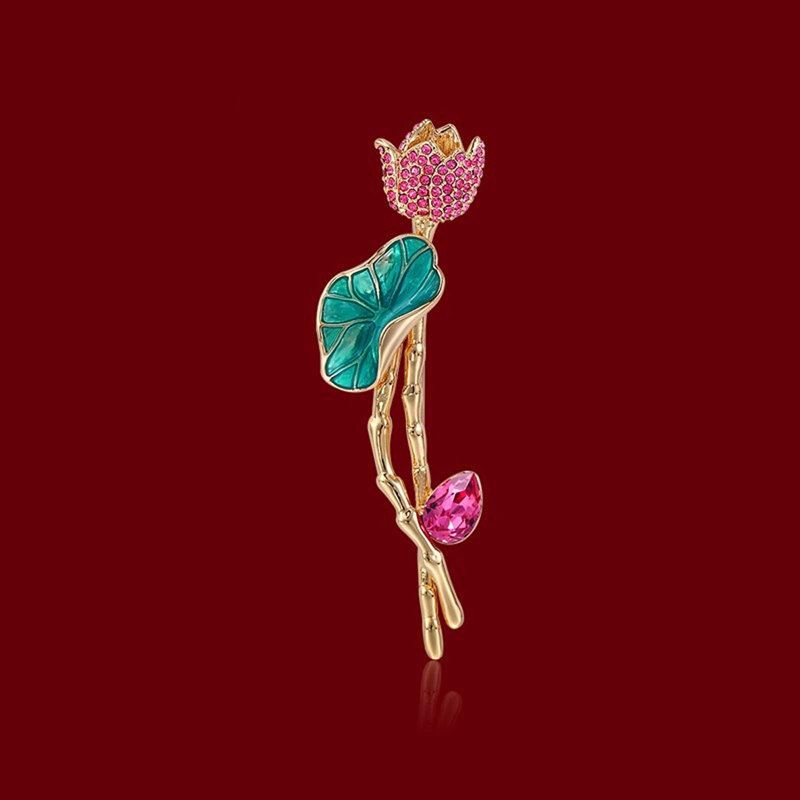 ZHSHYS Broche de Mujer Alfileres Broches de Cristal para Mujer Broche Elegante Abrigo para Chal Accesorios de decoración Joyas Regalos para mamá Broches de