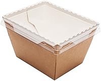 Vista 2 de Restaurantware Cafe Vision Contenedores de comida para llevar de 17 onzas, 200 cajas de almuerzo desechables con cierre de clic, tapas transparentes