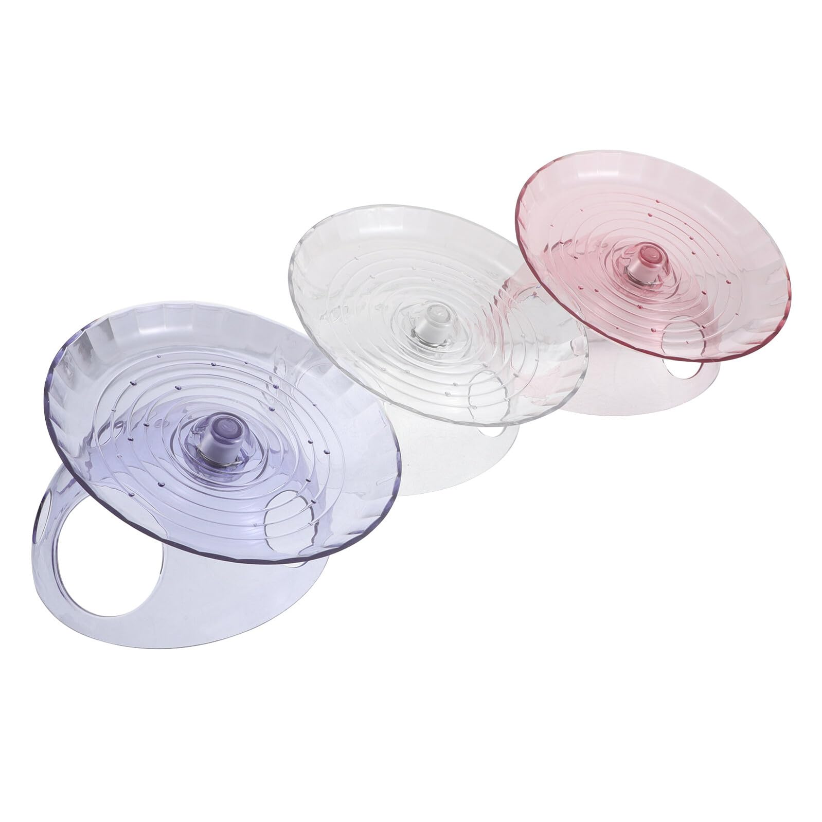 Set 3 Pezzi Ruota a Forma di Disco per Criceti Silenziosa in Plastica con Nascondiglio Integrato, Rotella per Esercizio e Rifugio per Piccoli Animali Domestici, per