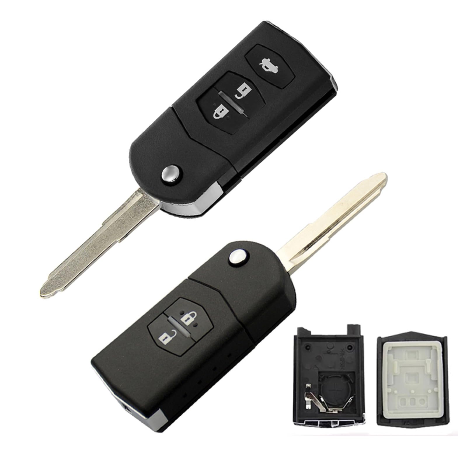 Amazon.co.jp: 車のキーシェルマツダ 3/5/6 M6 RX8 MX5 用、フリップ
