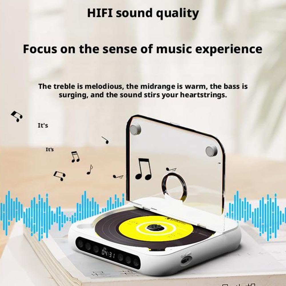 Reproductor de CD portátil con sonido Bluetooth Hi-Fi, batería recargable, compatible con CD/CD-Rw/Mp3, sin necesidad de enchufar (auriculares + orejeras) (verde)