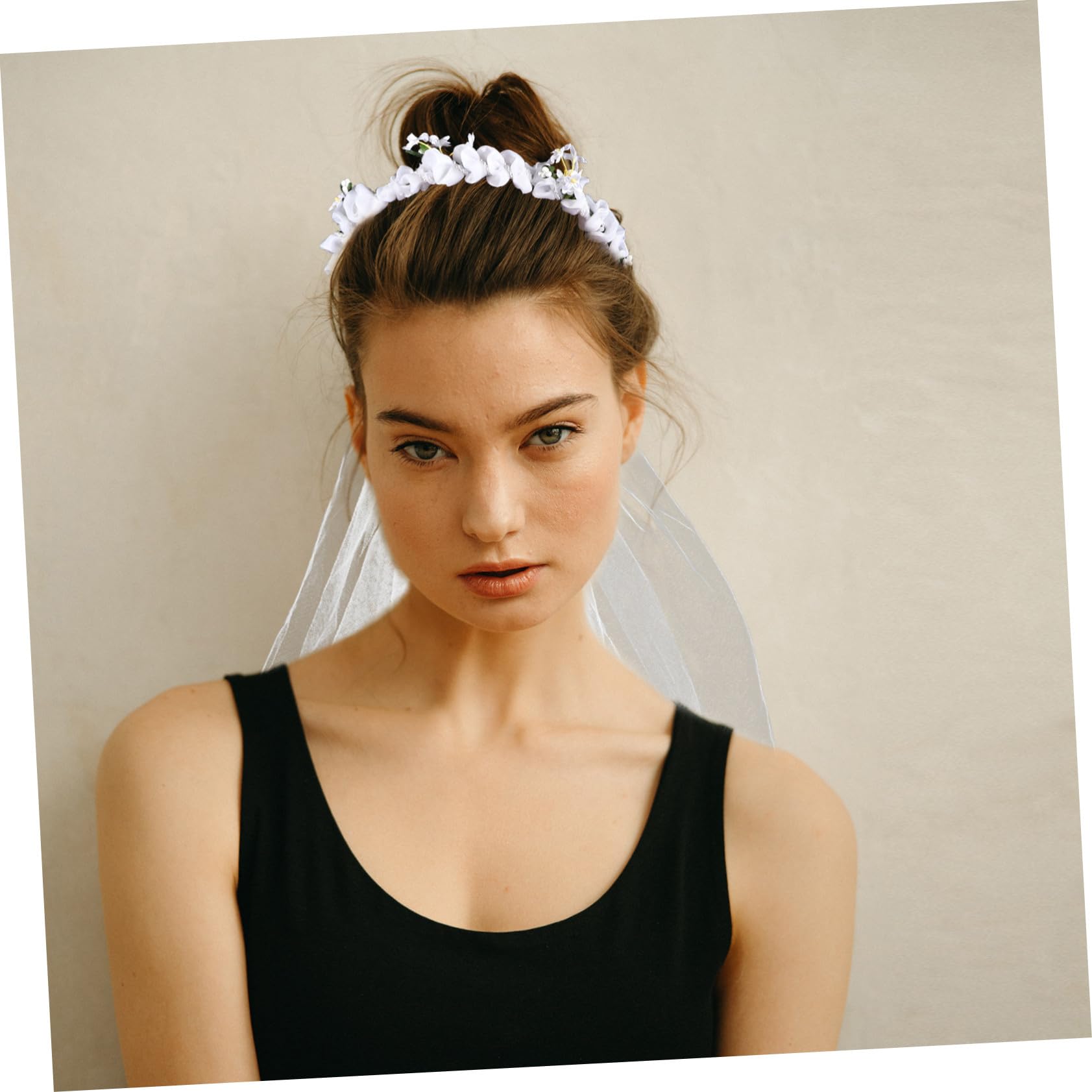VICASKY 5 Pezzi Sposa con Fascia con Fiori Artificiali Accessorio per Matrimonio e Stabile per e Foto
