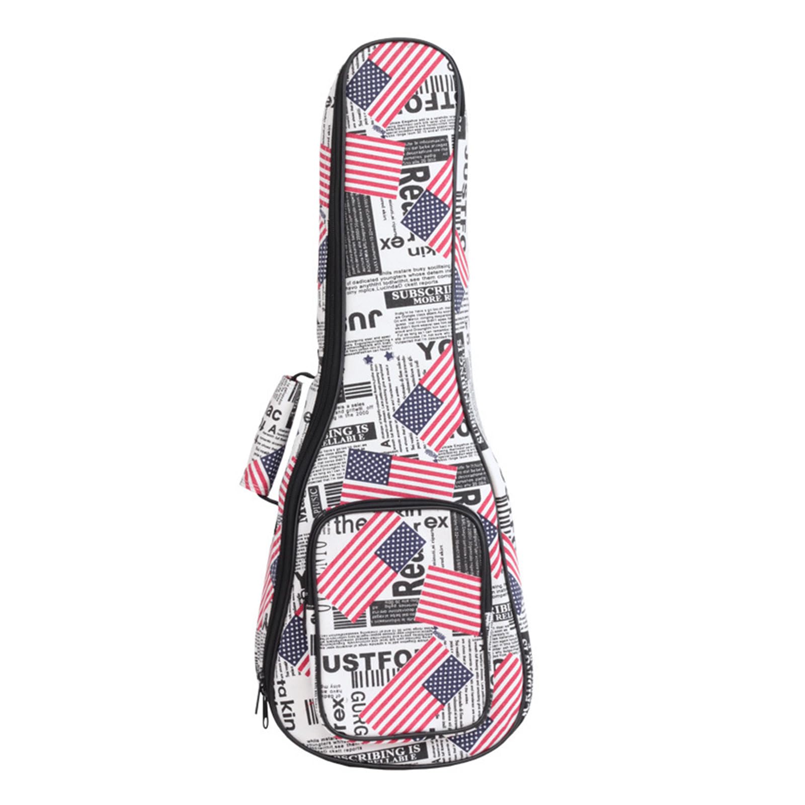 Country Flag - Custodia per ukulele con tracolla e manico per strumenti da 23 pollici, scomparto imbottito, tasche multiple