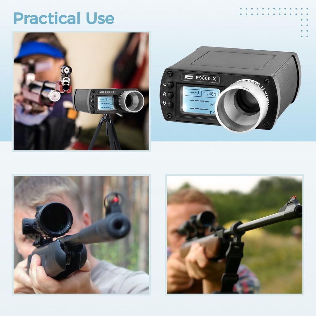 Shooting Speed Tester, LCD Screen Airsoft Chronograph, High Power Shooting Tool, Multifunctional