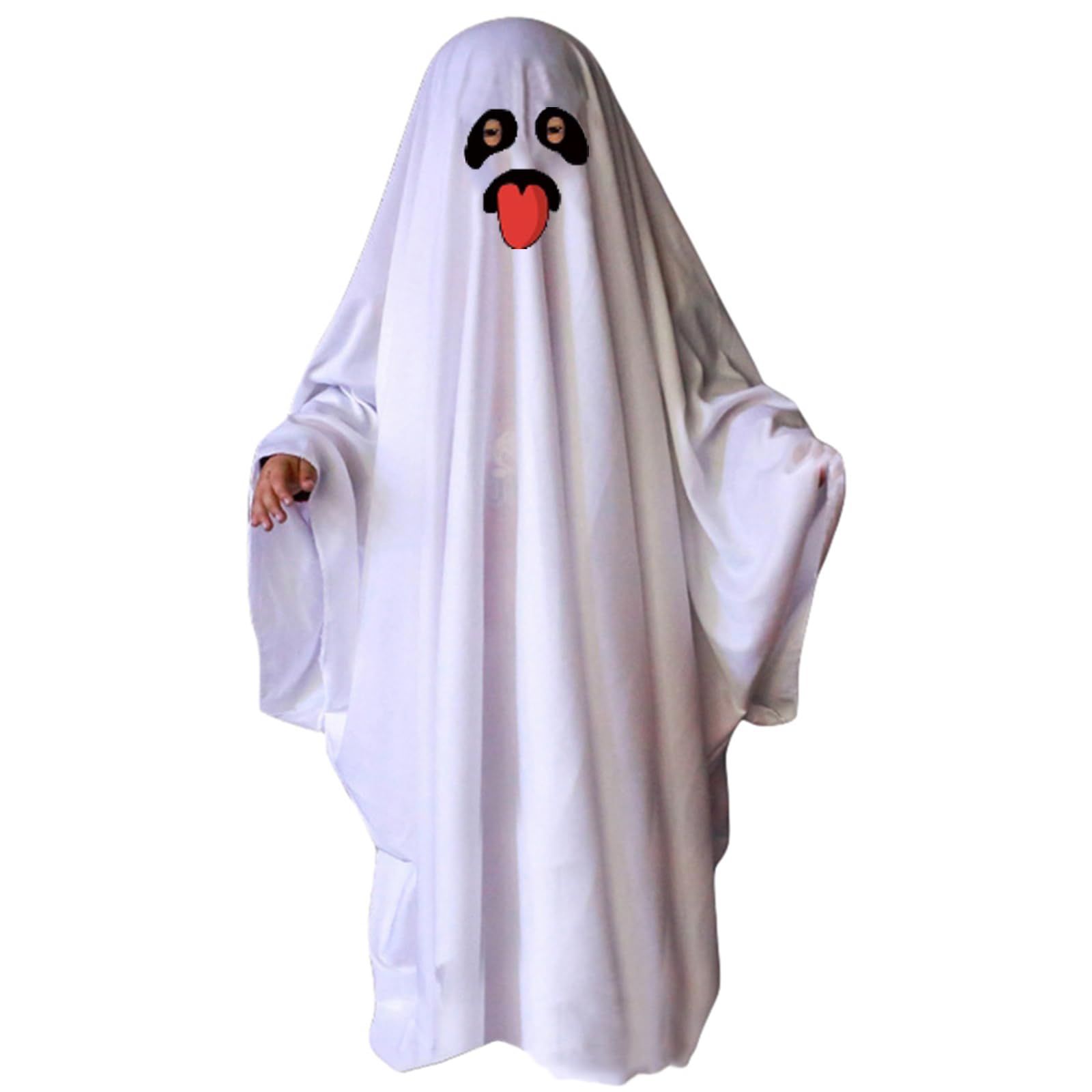 Halloween Ghost Costume Adult Women Men Ghost Cloak Cape Kid Baby Clothes Boy Girl Spooky Ghost Hooded Poncho Capes