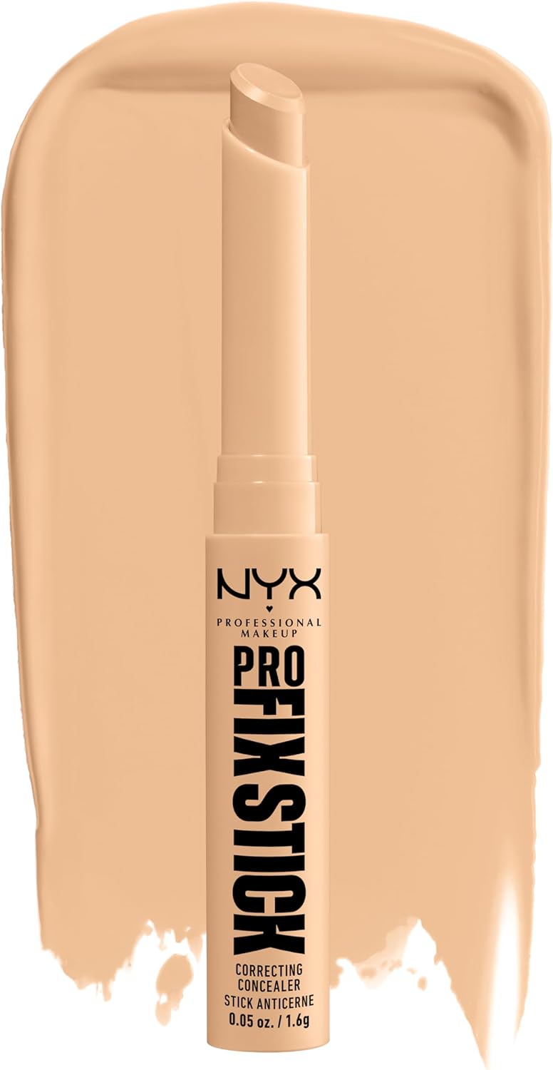 NYX Professional Makeup Corrigerende concealer, verbergt donkere vlekken en verkleuringen af, met hyaluronzuur, blijft 12 uur zitten, veganistische formule, Pro Fix Stick, neutraal
