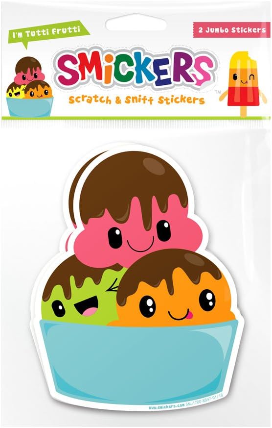 Scentco Jumbo Smickers 2-Pack: 6" Tutti Frutti Scented Stickers