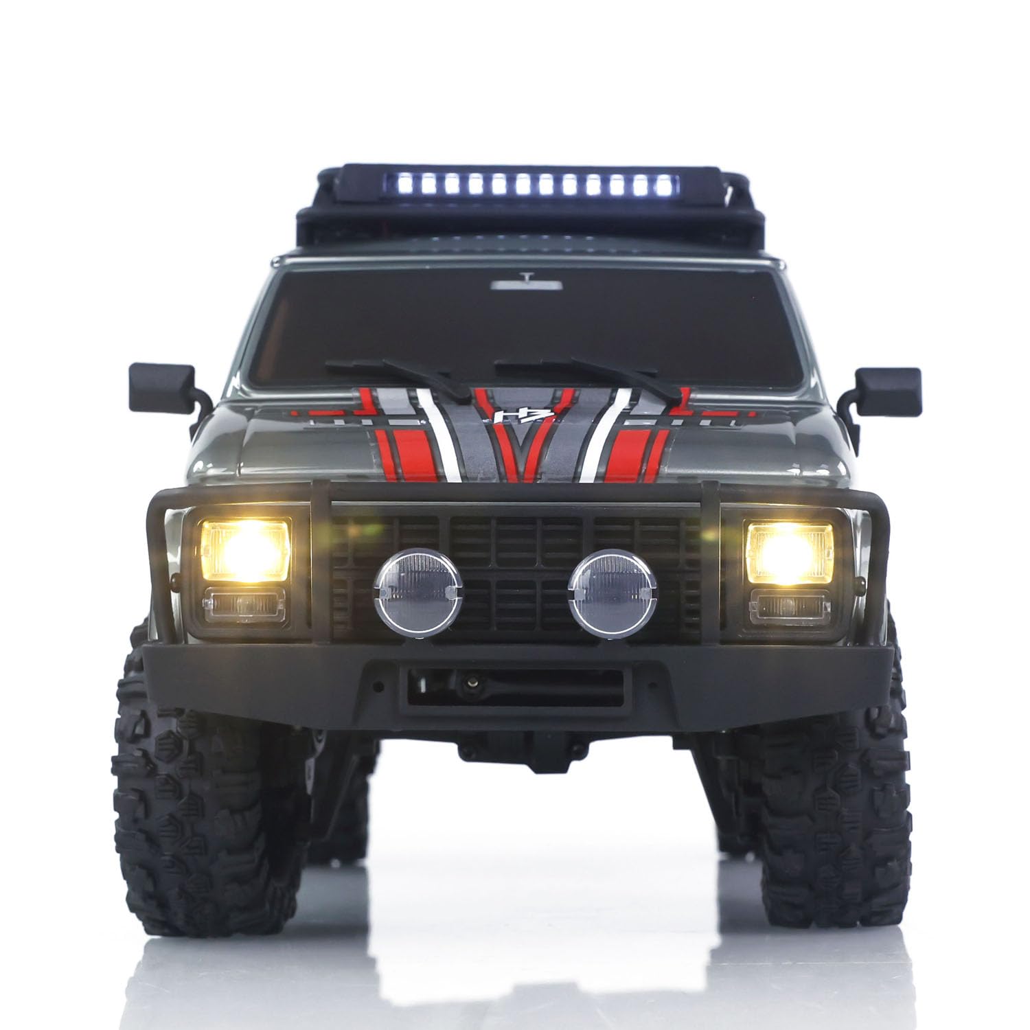 CR18P 1810503 Hobby Plus 1/18 4X4 RC Rock Crawler eléctrico con control remoto todo terreno RockVan sistema de luz amortiguador de choque