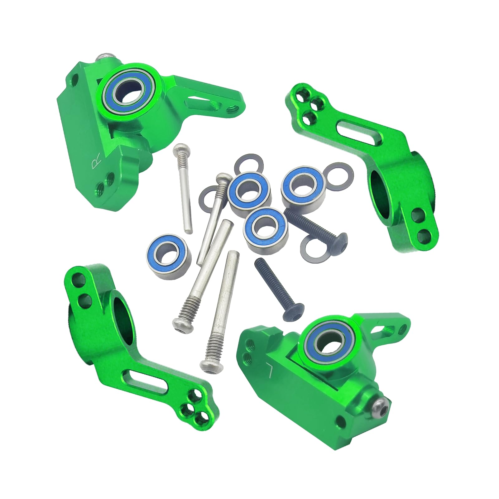 RC Alloy Caster Block&Steering Blocks&Rear Stub Axle Carriers for Traxxas 1/10 2WD Slash, Stampede, Rustler, Nitro Slash-Replaces 3632 3736 3752