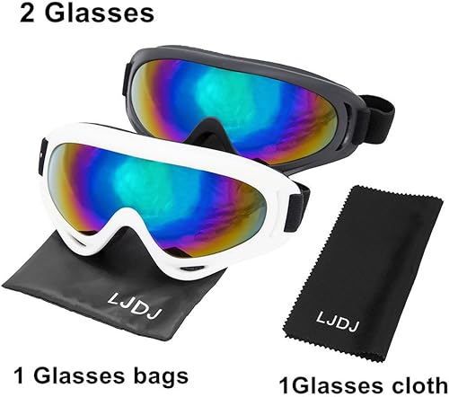 Miniatura 6 de Gafas de esquí para motocicleta, gafas de snowboard, juego de 2  Dirt Bike ATV Motocross anti-UV ajustables para montar fuera de carretera gafas