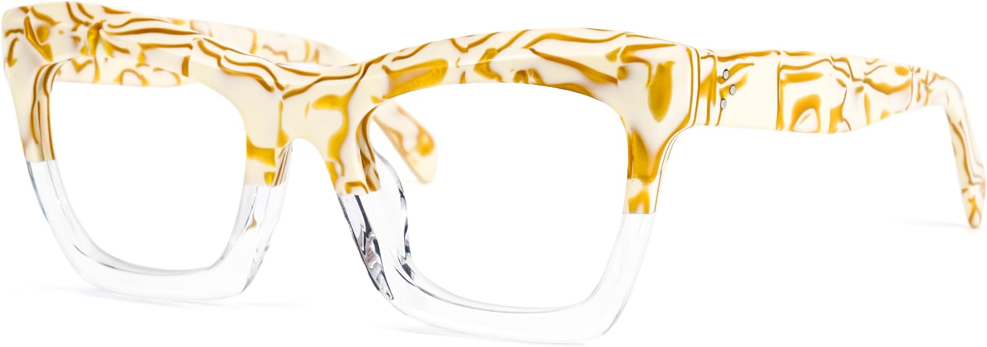 Zeelool Stylish Vintage Oversized Square Glasses for Women with Non-prescription Clear Lens Benitez ZWA035804