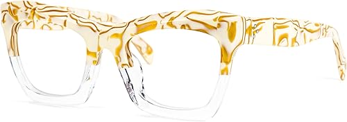 Vista 13 de Zeelool Gafas cuadradas de gran tamaño vintage con estilo para mujer con lente transparente sin receta Benitez ZWA035804