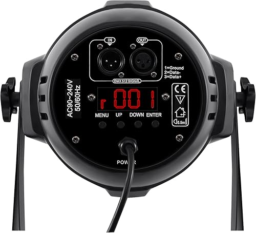 Miniatura 3 de YGREAP 54 pares de luces LED RGB para escenario, 17 modos de iluminación, luz de DJ con control remoto y control DMX activado por sonido, boda,