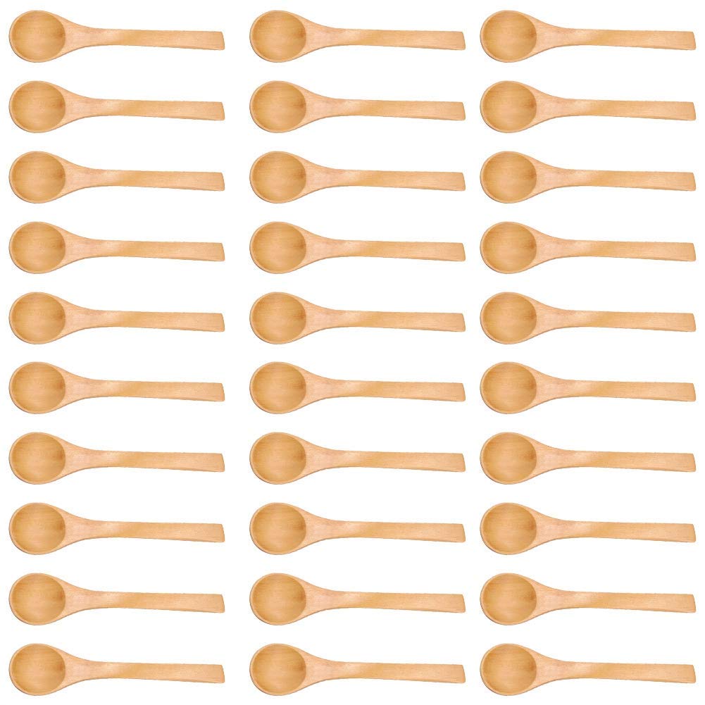 30 pezzi ini Cucchiaio Legno Fatto a ano Cucchiai per Babini Piccolo