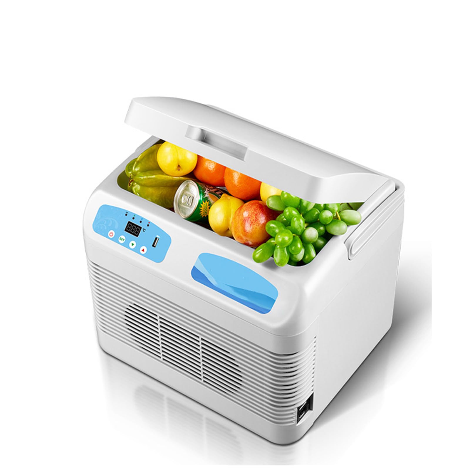 Mała lodówka samochodowa do użytku samochodowego i domowego, 12-litrowa lodówka dwufunkcyjna na ciepło i zimno, -10 ℃ ~ 65 ℃ Można dowolnie sterować,Dual-Core