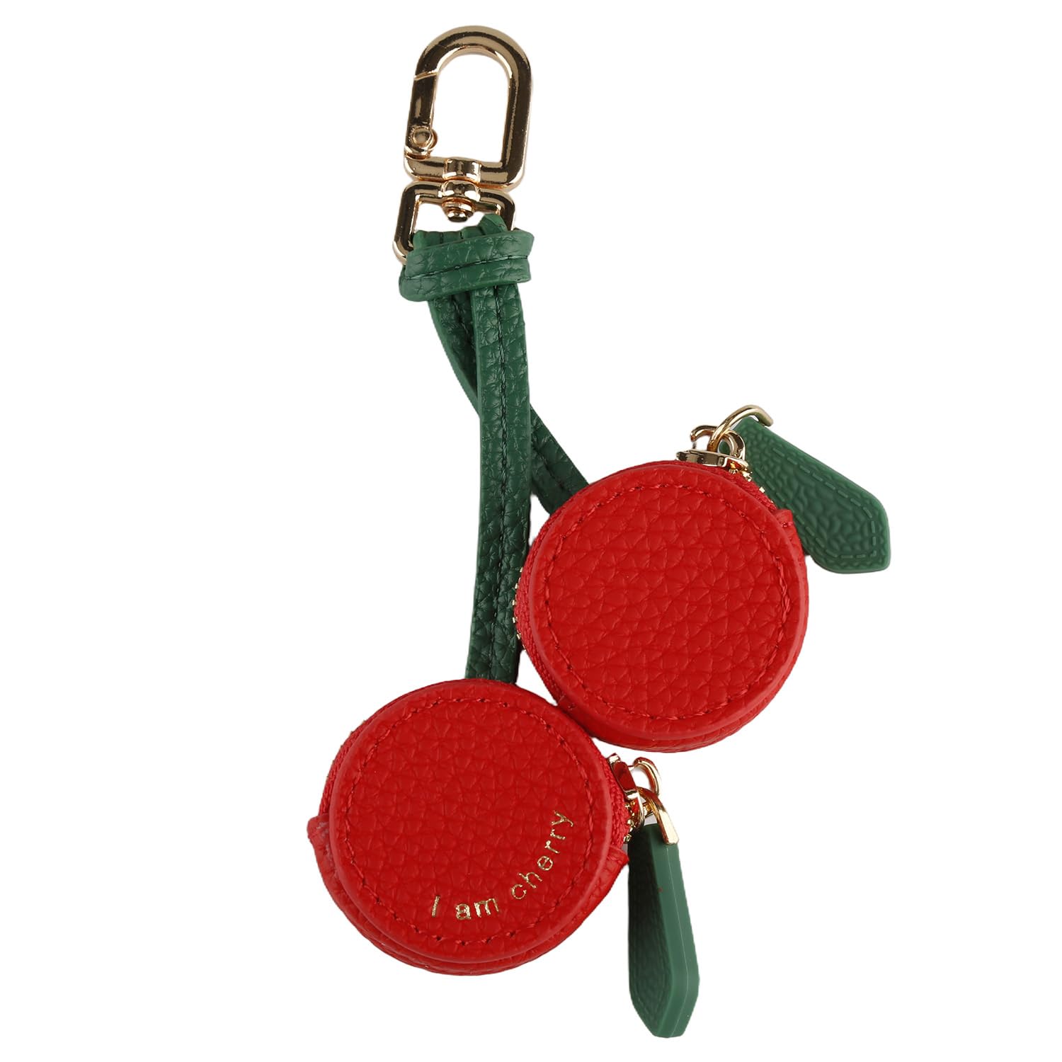 Tabanzhe Cute Fruit Coin Purse Keychain,Mini PU Leather Bag Charm with Zipper,Small Change Pouch for Women Handbags Backpack Decoration Gift