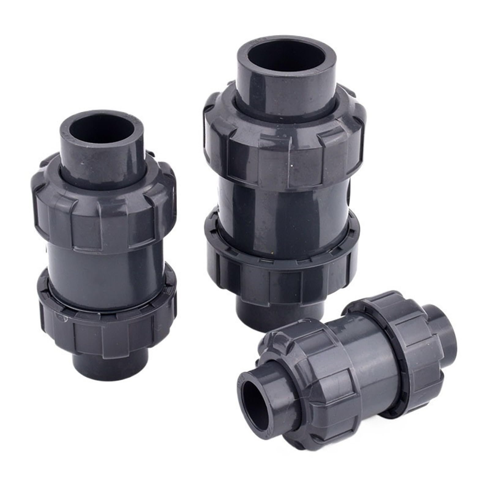 Válvula de retención doble unión, unidireccional, antirretorno, for riego jardines, acuarios y tuberías peces(Inner Dia 50mm)