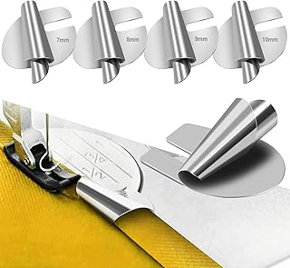 4 Stück Nähmaschinen Zubehör Rolled Saum Nähfuß, Nähzubehör Mit 4-Größen (7mm-10mm) Edelstahl Nähen Rolled Saum Presser Fuß Für Zuhause Geeignet Für Eine Breite Palette Von Nähmaschinen