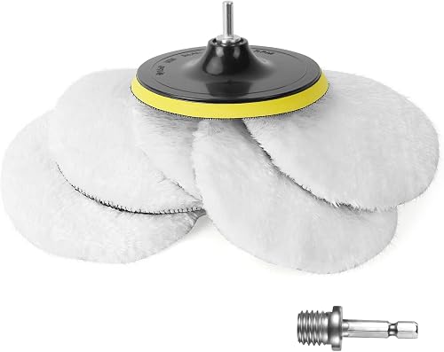 8 tampons de polissage en laine 150 mm, adaptateur M14 URAQT