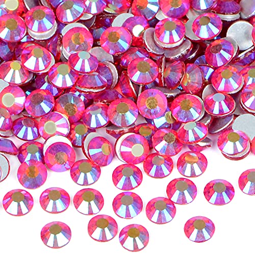 Image of 1440pcs Nail Rhinestones Glueless Round Crystal Flat Crystal Rhinestones for Jewelry Making with One Pen (SS20 1440pcs, Siam AB)