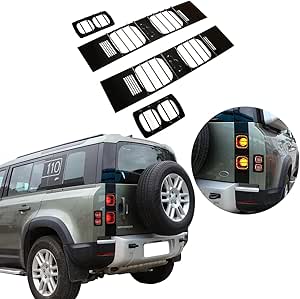 Amazon.com: YIWANG ABS Black Car Exterior Taillight Protection Cover ...