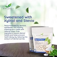 Vista 2 de Evergreen Sweets Chicle 400 piezas por bolsa Goma de mascar de menta natural hecha con xilitol y stevia sin azúcar, sin aspartamo y vegano