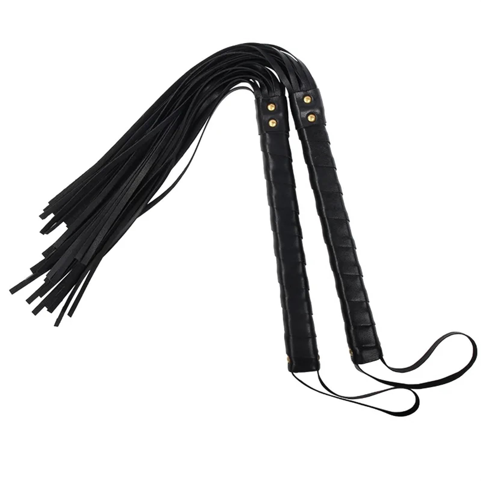 Látigo de esclavo Juegos for adultos Juguetes sexuales de esclavitud for mujeres Anillo de pene Azotador Paleta Azotes Restricciones de esclavitud Látigos Coqueteo(Black-30cm)