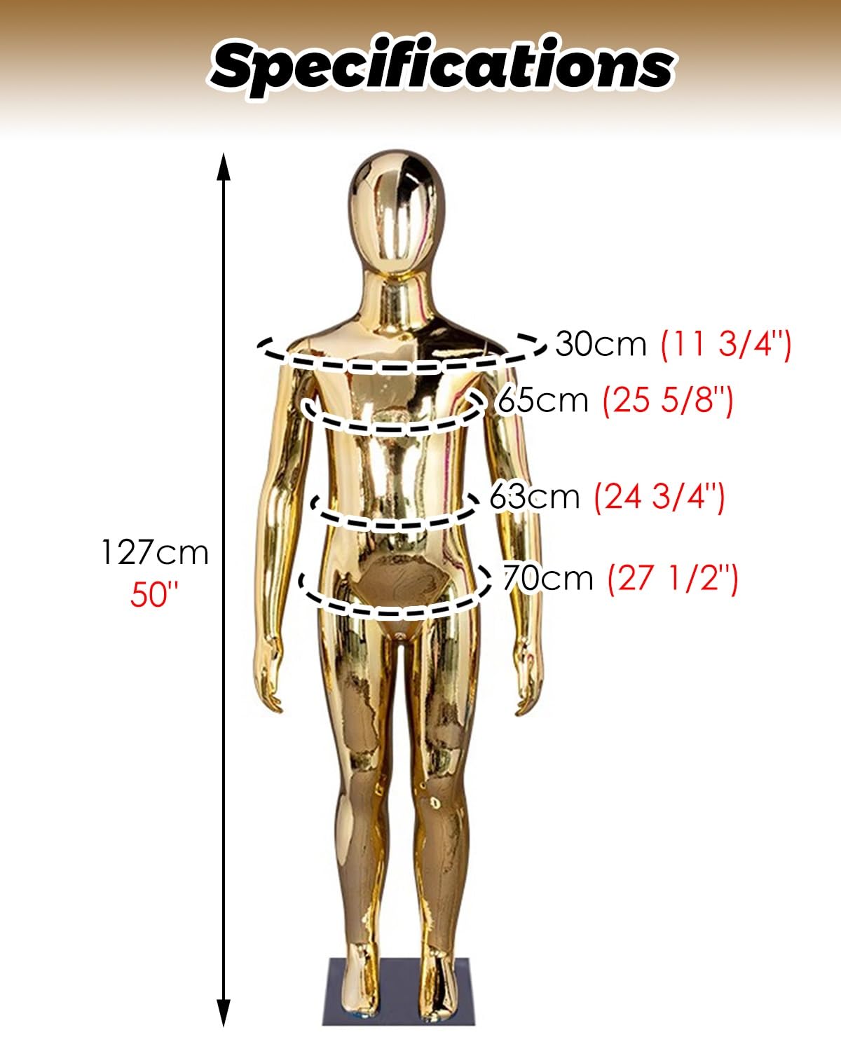 Manekin dziecięcy z błyszczącego włókna szklanego, 127 cm (50 cali), całe ciało, idealny do prezentacji odzieży dziecięcej, cosplayu i sprzedaży w sklepach, manekin młodzieżowy