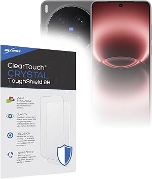 BoxWave Screen Protector Compatible with vivo X300 Ultra 6.82 in - ClearTouch Crystal ToughShield 9H 2-Pack, Clear 9H Tough Flexible Film Screen Protector